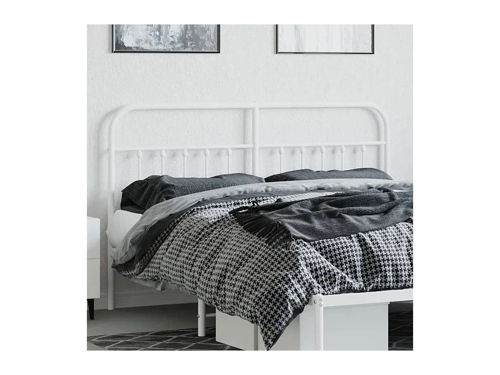 Wit metalen hoofdbord 160 cm