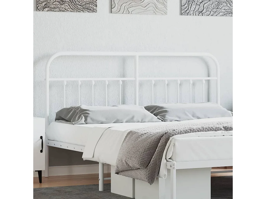 Testiera in metallo bianco 160 cm