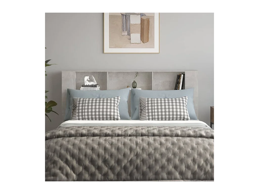 Betongrijs hoofdeindekast 180x18,5x104,5 cm