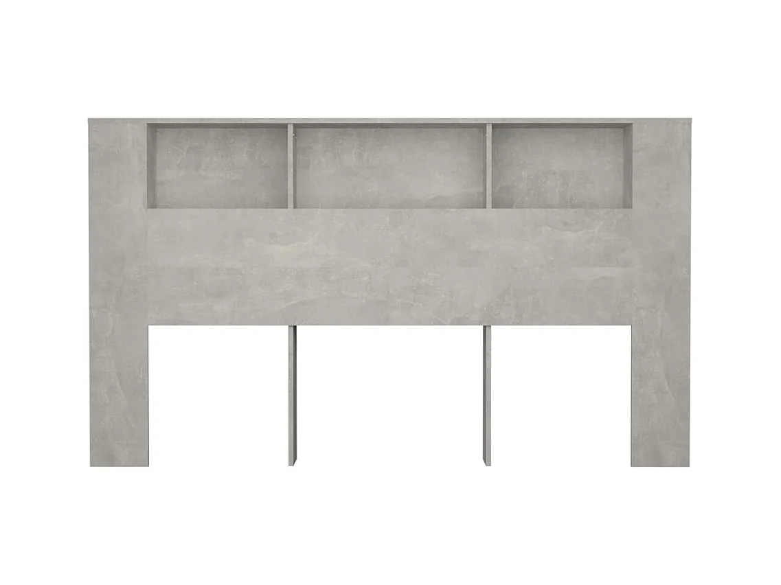 Betongrijs hoofdeindekast 180x18,5x104,5 cm