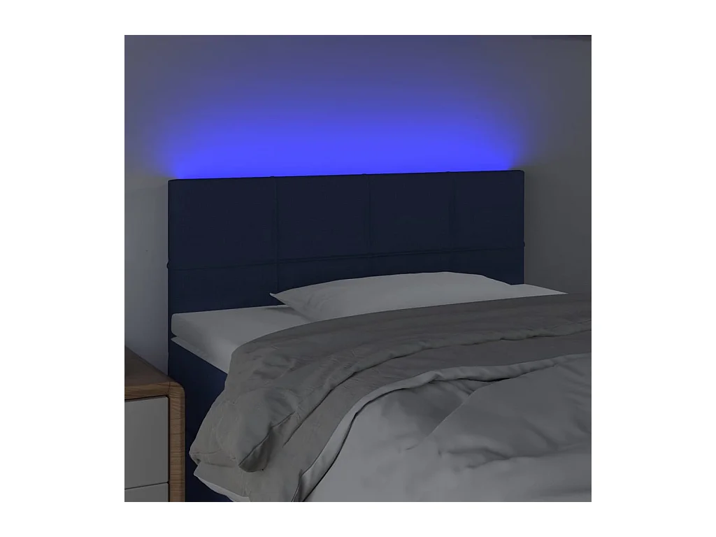 Blauw LED hoofdbord 90x5x78/88 cm Stof