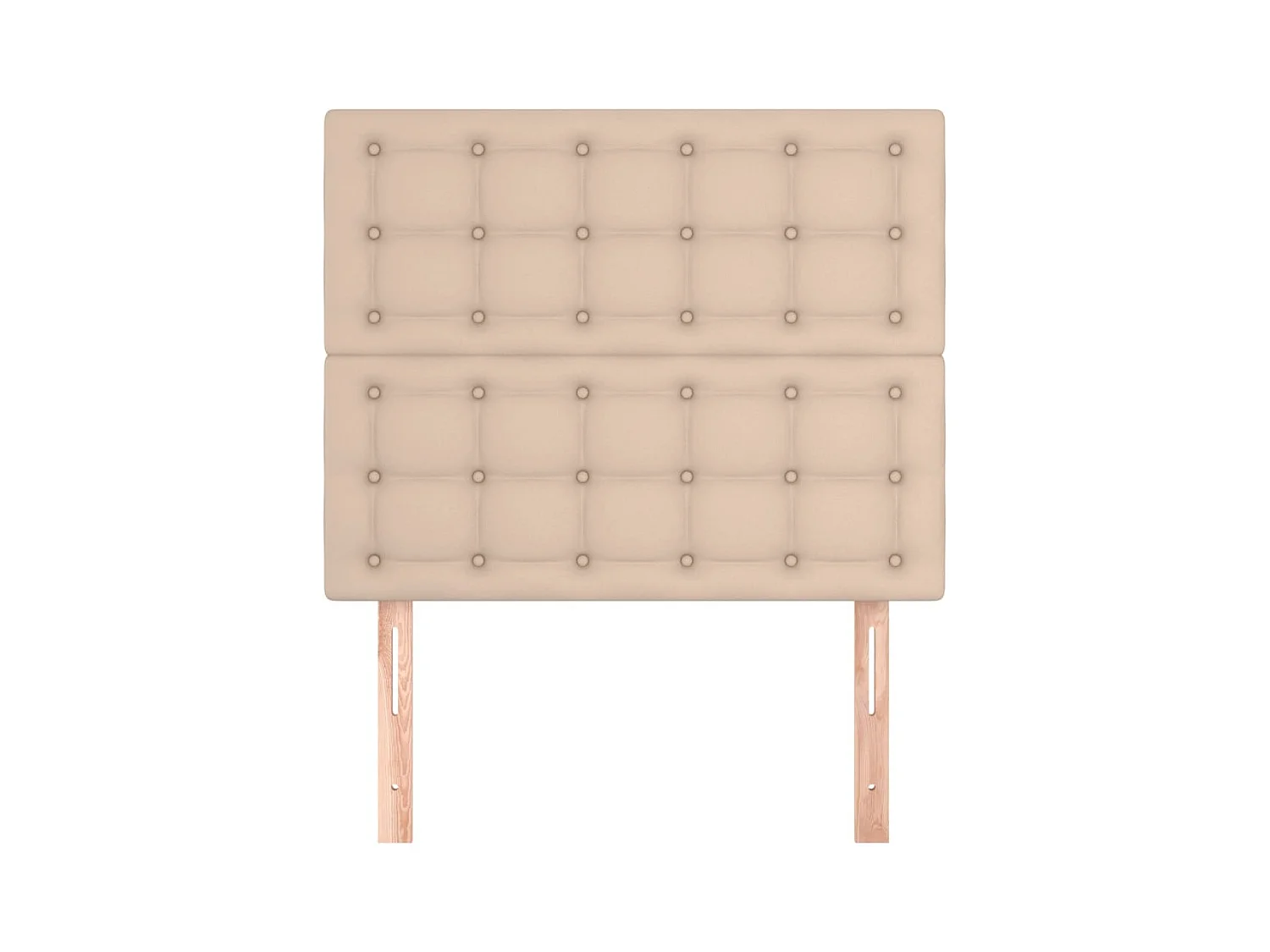 Hoofdborden 2 stuks Cappuccino 100x5x78/88 cm Kunstleer