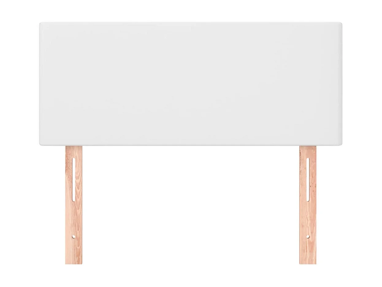 Weißes Kopfteil 90x5x78/88 cm Kunstleder