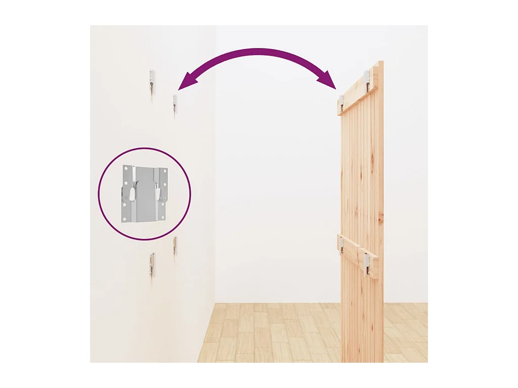 Wandhoofdbord 82,5x3x110 cm Massief grenenhout