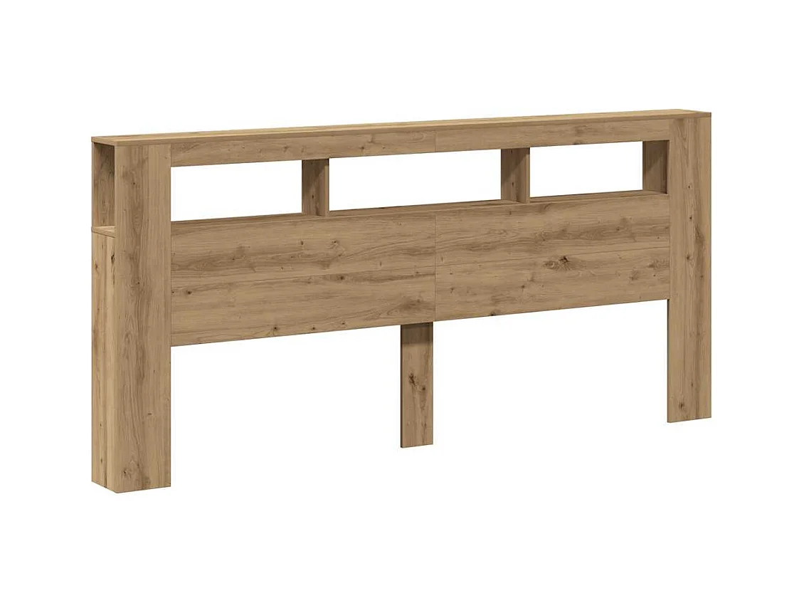 LED hoofdbord in handgemaakt eikenhout 220x18,5x103,5 cm