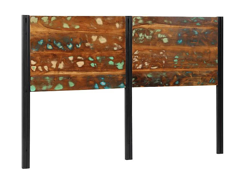 Hoofdbord van 160 cm in gerecycled massief hout en ijzer