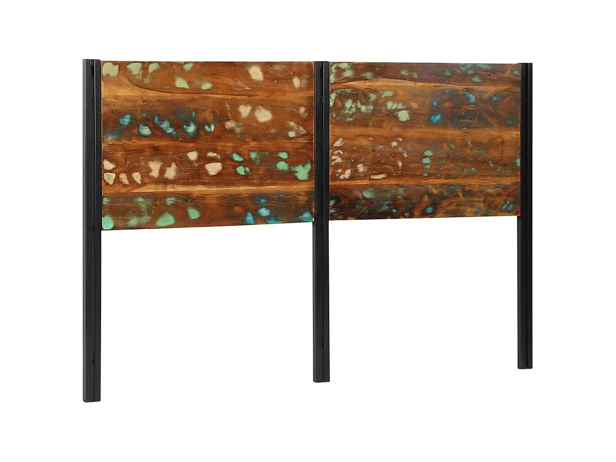 Hoofdbord van 160 cm in gerecycled massief hout en ijzer