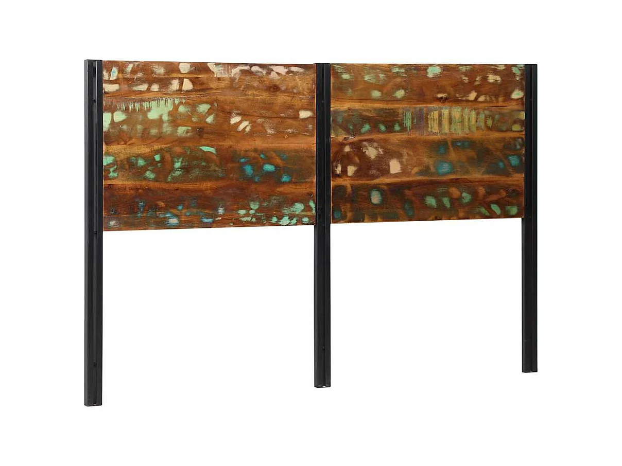 Hoofdbord van 160 cm in gerecycled massief hout en ijzer