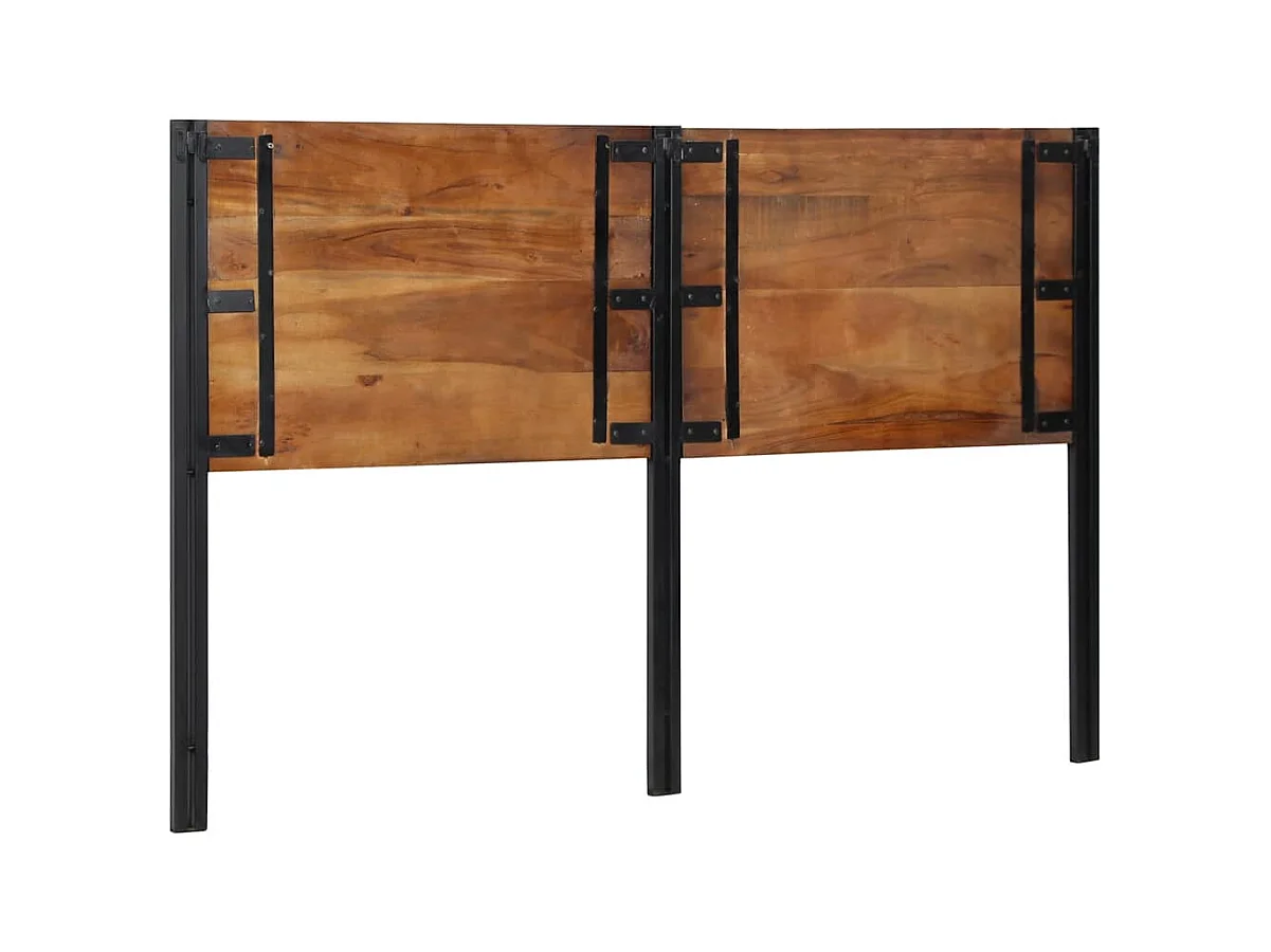 Hoofdbord van 160 cm in gerecycled massief hout en ijzer