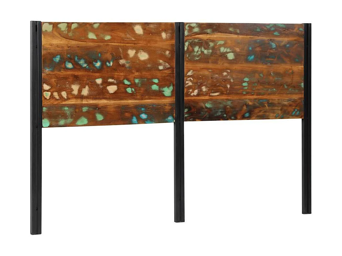 Tête de lit 160 cm bois massif récupéré et fer