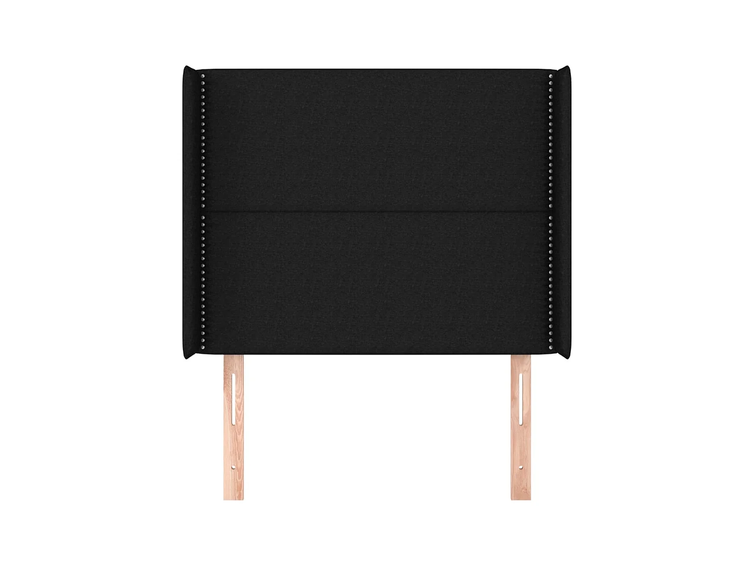 Cabecero con alas Negro 83x16x118/128 cm Tela