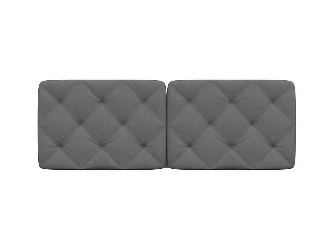 Donkergrijs hoofdbordkussen 140 cm stof