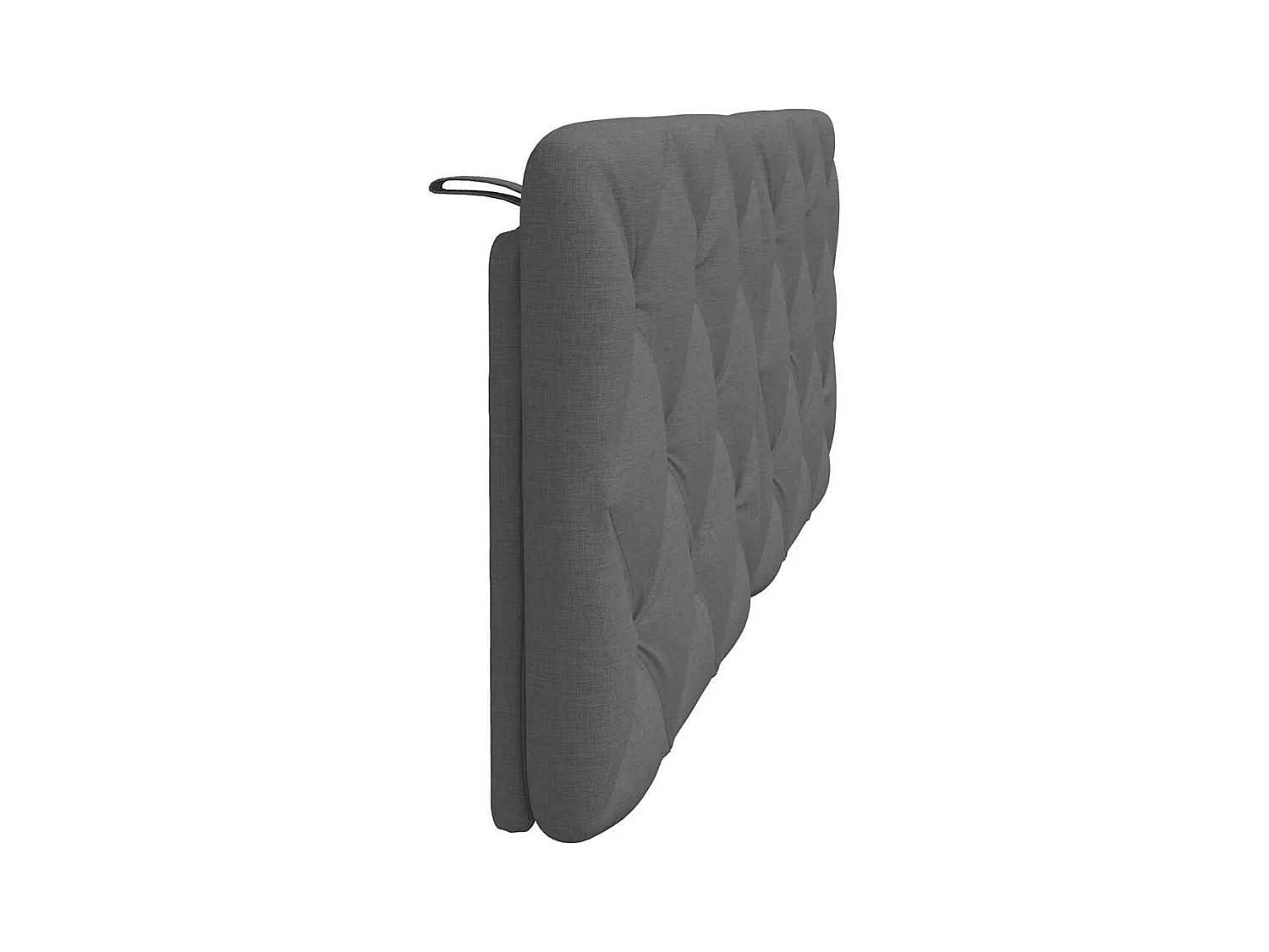 Donkergrijs hoofdbordkussen 140 cm stof