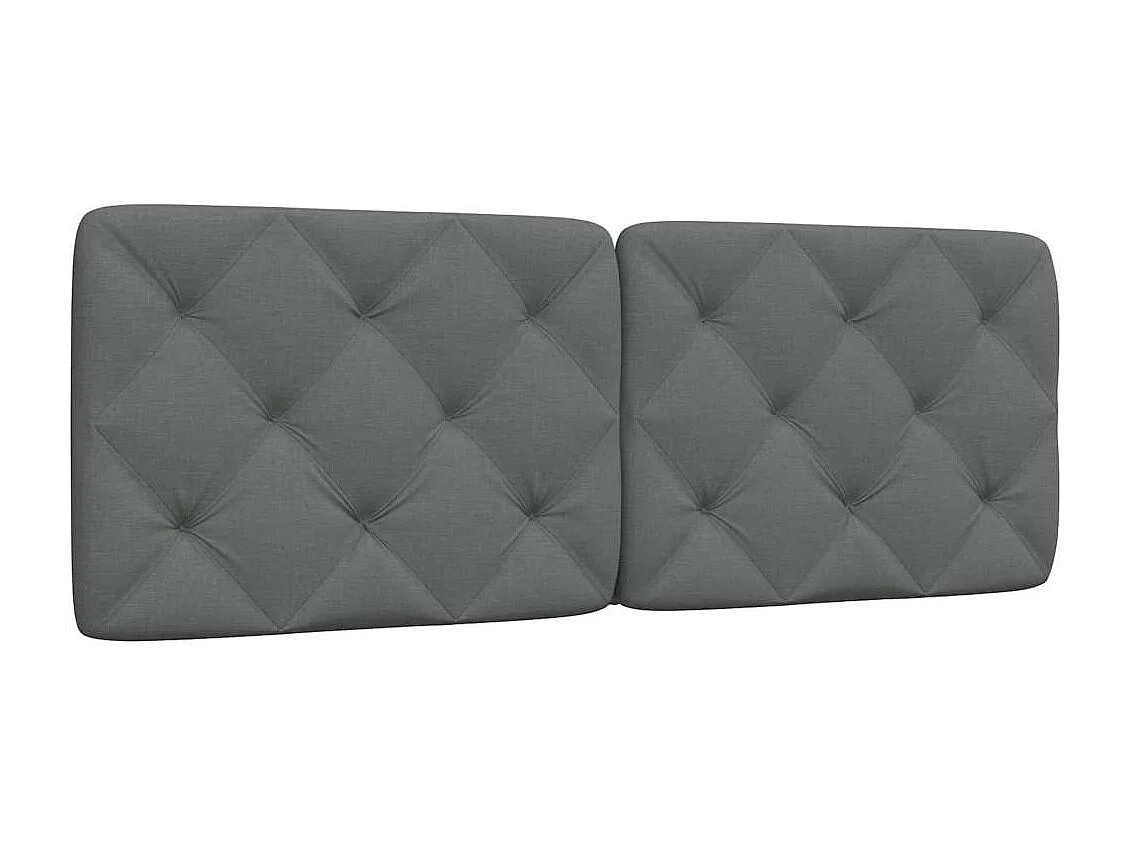 Coussin de tête de lit gris foncé 140 cm tissu