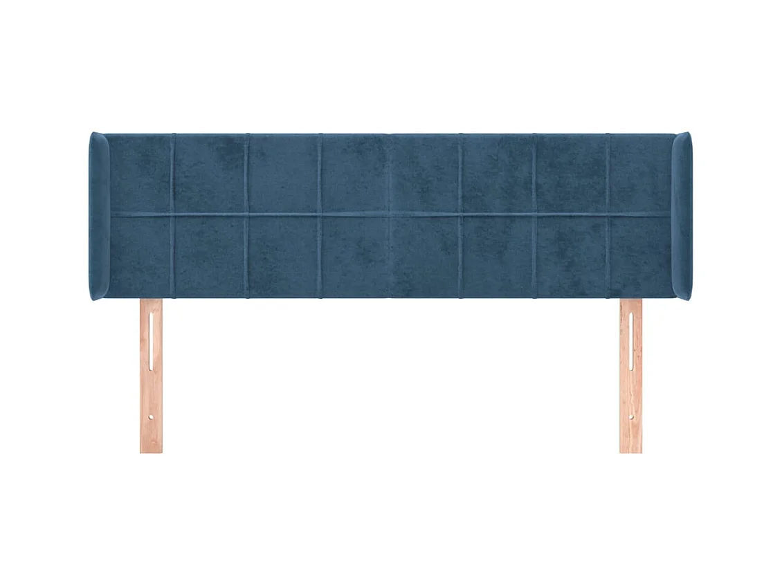 Kopfteil mit Flügeln Dunkelblau 147x16x78/88 cm Samt