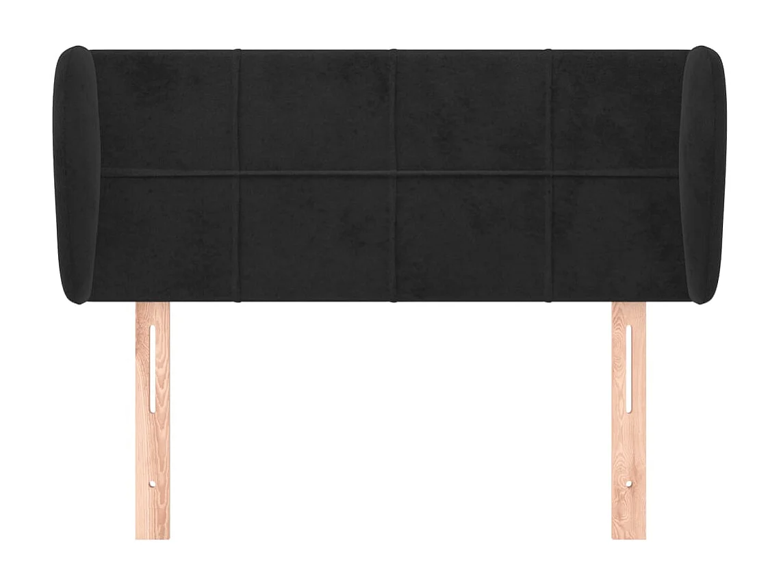 Tête de lit avec oreilles Noir 103x23x78/88 cm Velours
