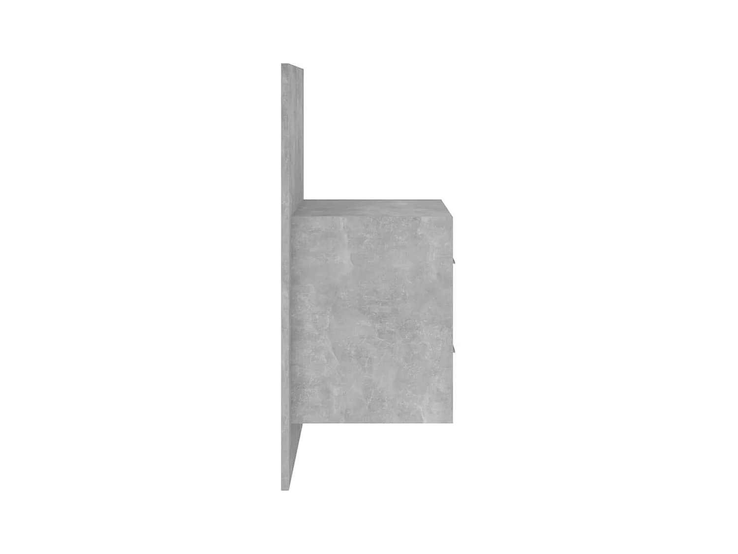 Tête de lit avec armoires Gris béton Bois d'ingénierie