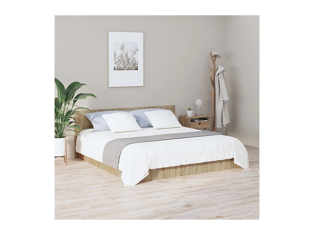 Cabecero de roble Sonoma 200x1,5x80 cm Madera de ingeniería