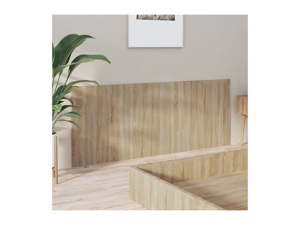 Cabecero de roble Sonoma 200x1,5x80 cm Madera de ingeniería