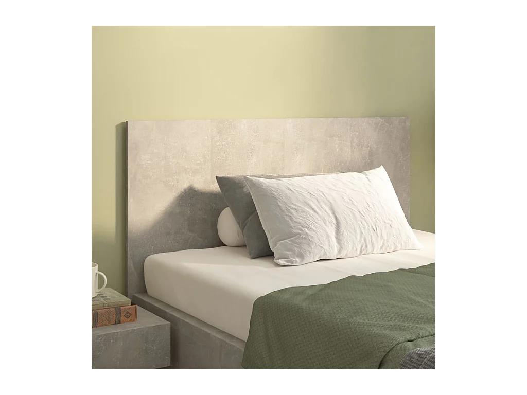 Betongrijs hoofdbord 120x1,5x80 cm bewerkt hout