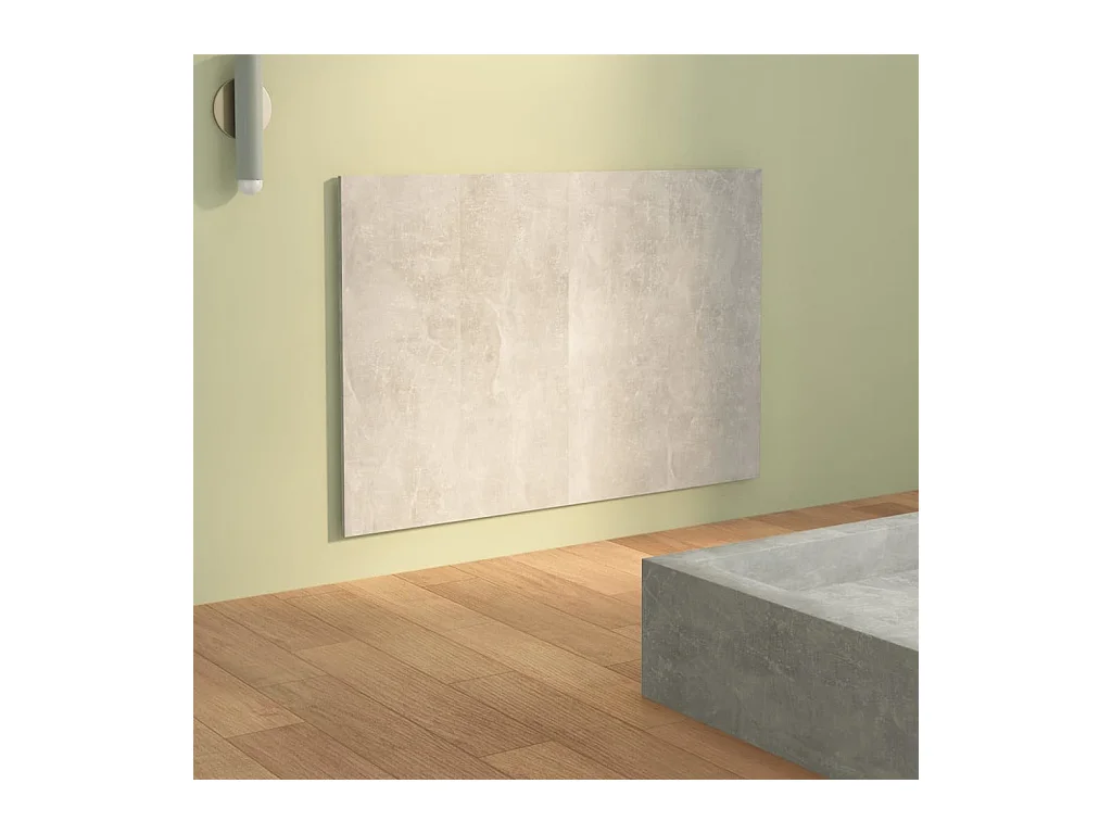 Betongrijs hoofdbord 120x1,5x80 cm bewerkt hout