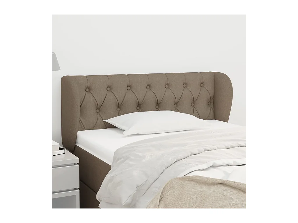 Hoofdbord met vleugels Taupe 103x23x78/88 cm Stof