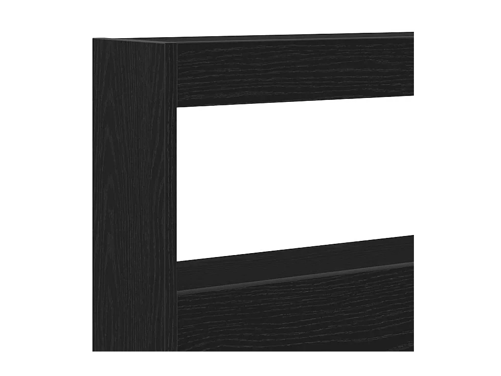 Armoire tête de lit avec LED chêne noir 160x17x102 cm