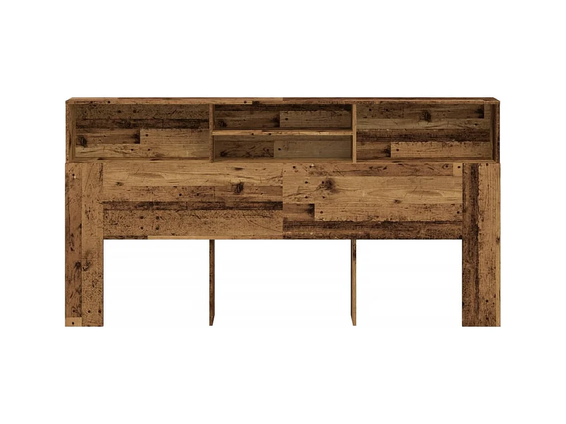 Mobiletto con testiera in legno antico 200x19x103,5 cm