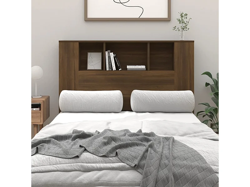 Armoire de tête de lit chêne marron 120x18,5x102,5 cm