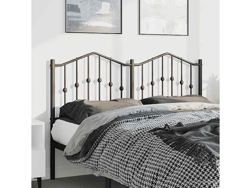 Tête de lit métal noir 135 cm