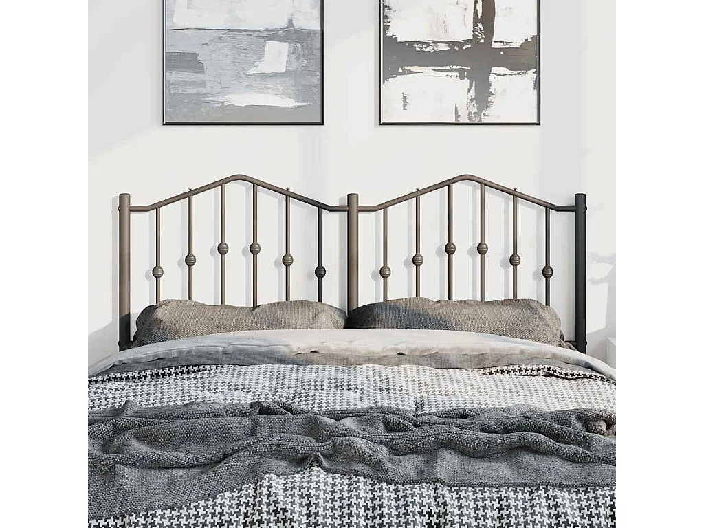 Tête de lit métal noir 135 cm
