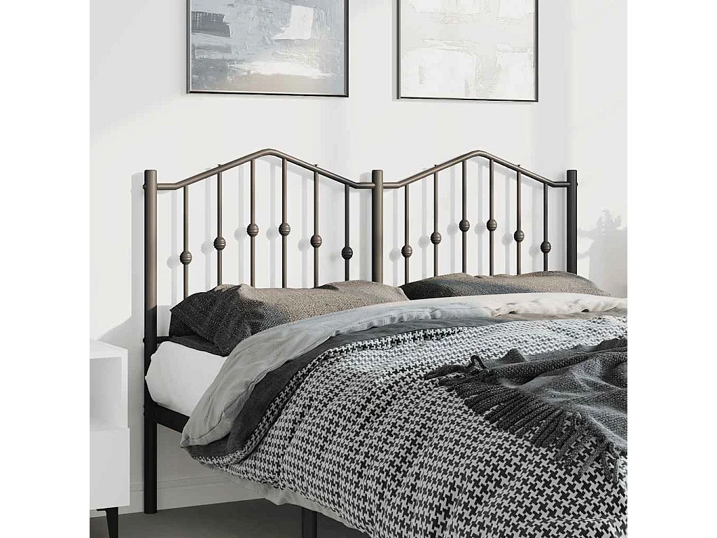 Tête de lit métal noir 135 cm