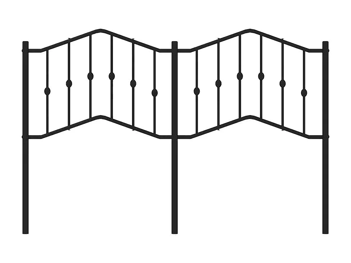 Tête de lit métal noir 135 cm