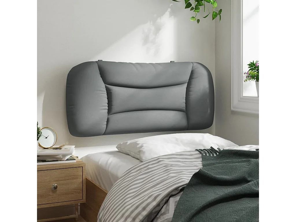 Cojín cabecero tela gris claro 80 cm
