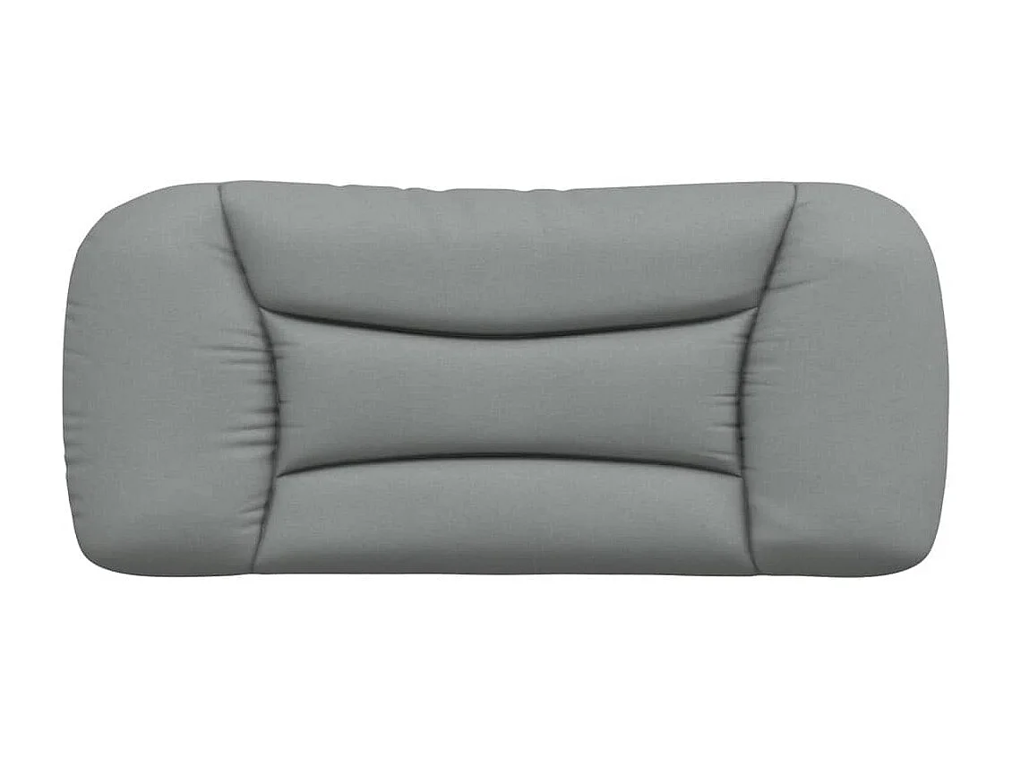 Coussin de tête de lit gris clair 80 cm tissu