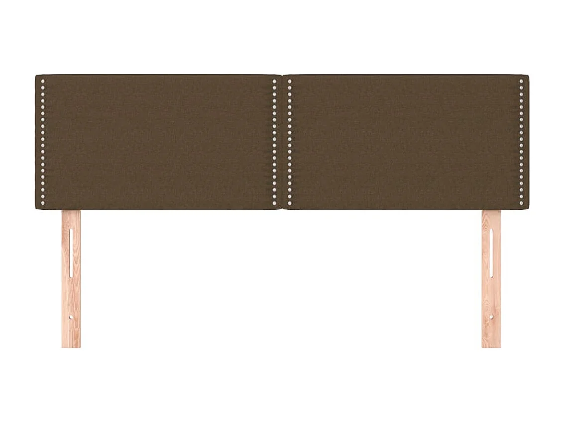 Têtes de lit 2 pcs Marron foncé 72x5x78/88 cm Tissu