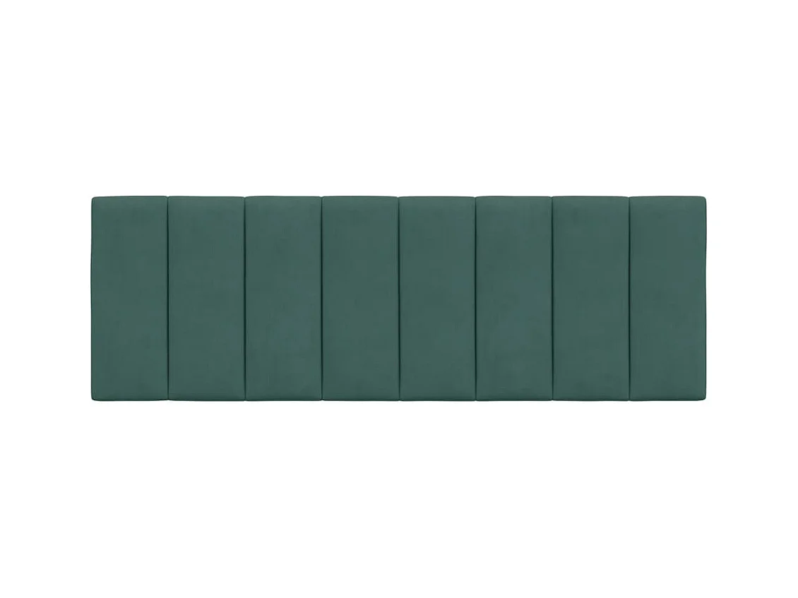 Donkergroen hoofdbordkussen 140 cm fluweel