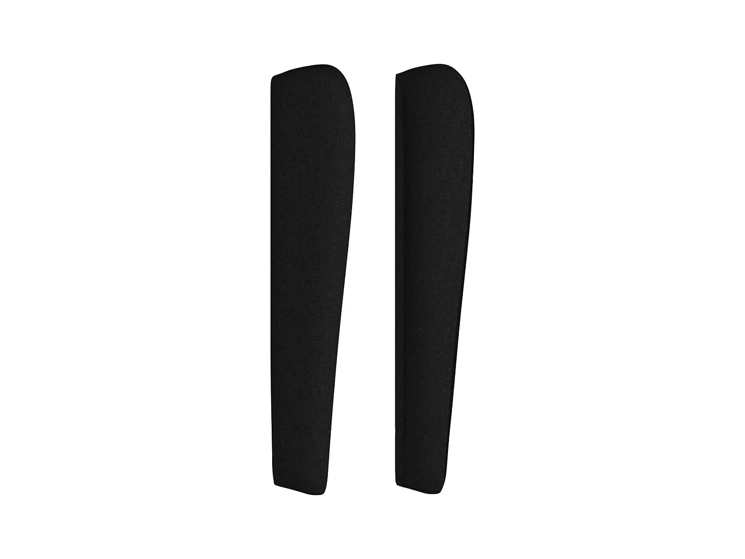 Tête de lit avec oreilles Noir 93x23x118/128 cm Tissu