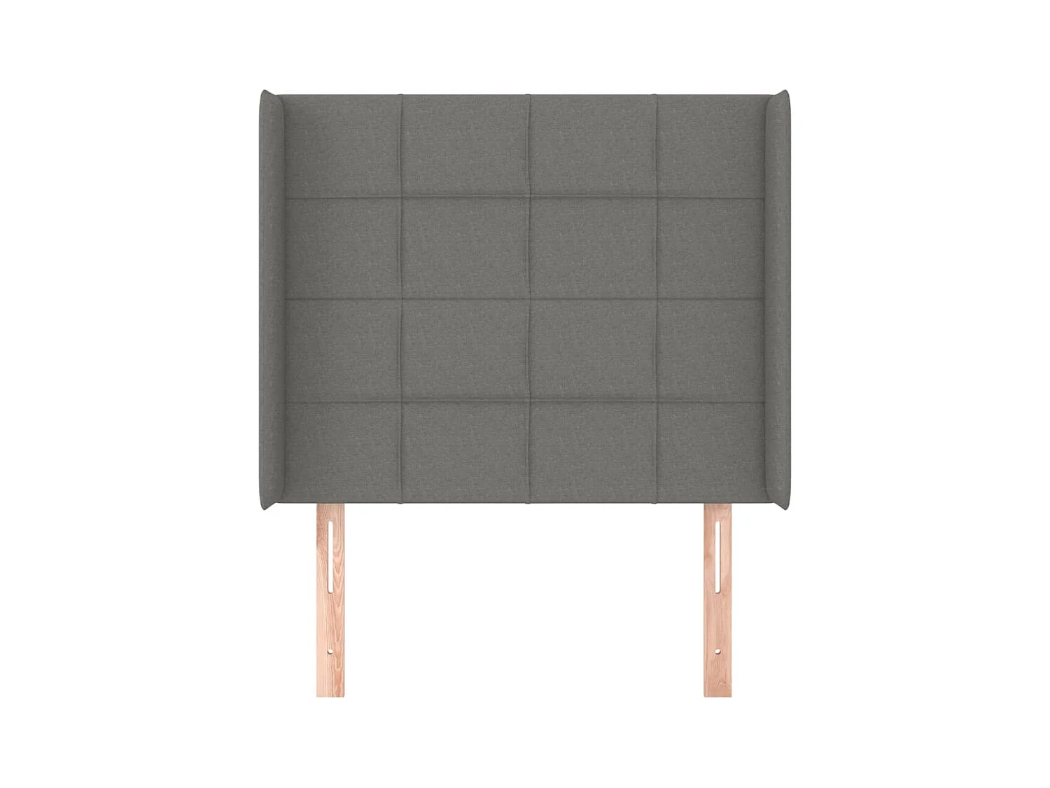 Tête de lit avec oreilles Gris foncé 83x16x118/128 cm Tissu