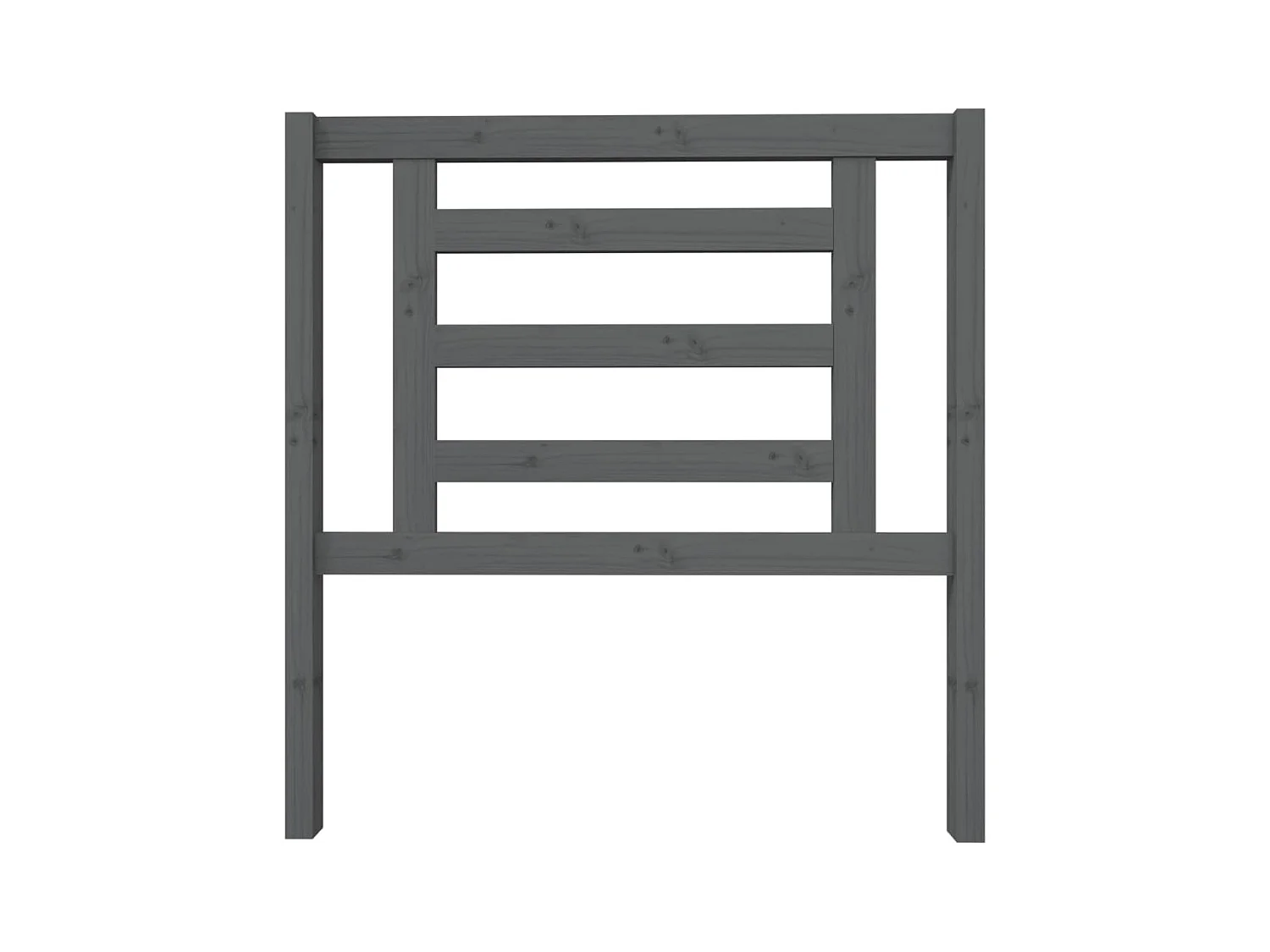 Grijs hoofdbord 96x4x100 cm Massief grenenhout