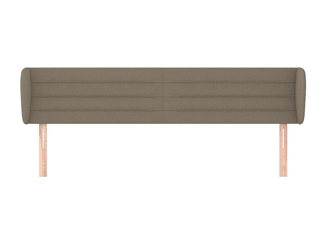 Tête de lit avec oreilles Taupe 163x23x78/88 cm Tissu
