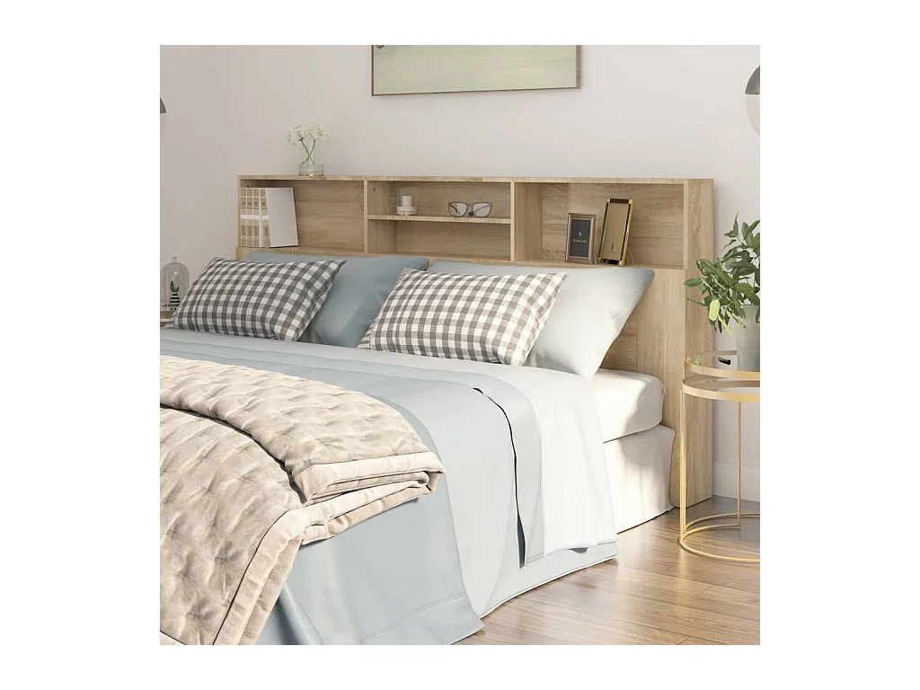 Cabecero de roble Sonoma 200x19x103,5 cm