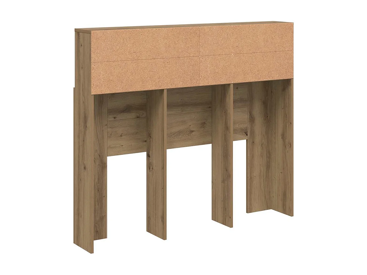 Handgemaakte eikenhouten hoofdbordkast 120x19x103,5 cm