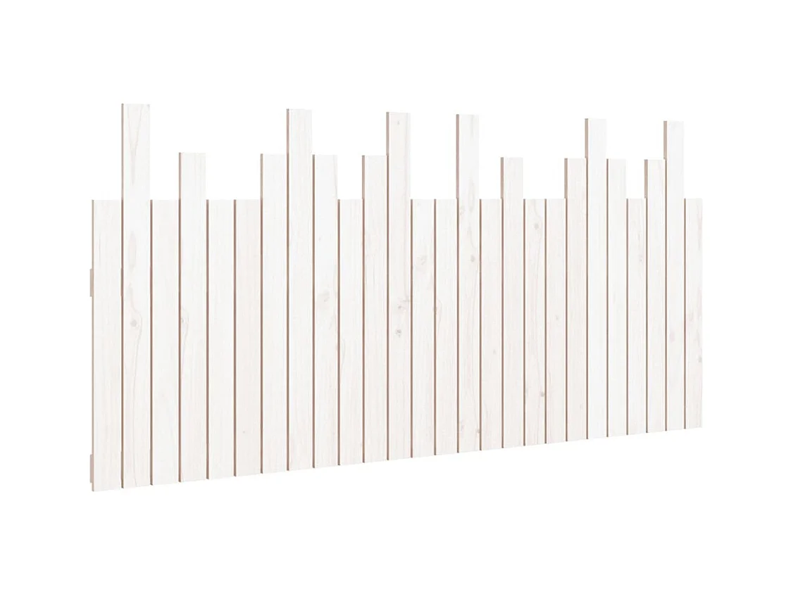 Wandhoofdbord Wit 166x3x80 cm Massief grenenhout