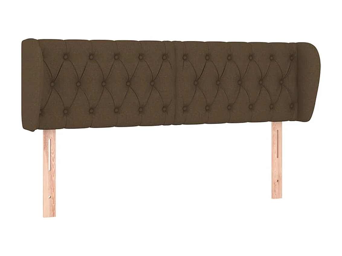 Testiera con ali Marrone scuro 163x23x78/88 cm Tessuto