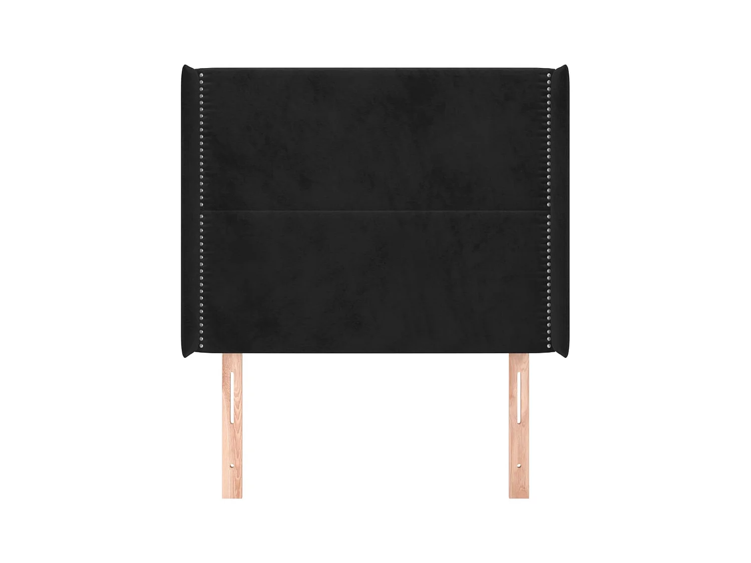 Hoofdbord met vleugels Zwart 93x16x118/128 cm Fluweel