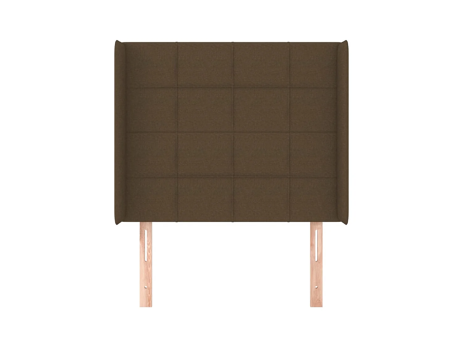 Cabecero con alas Marrón oscuro 103x16x118/128 cm Tela