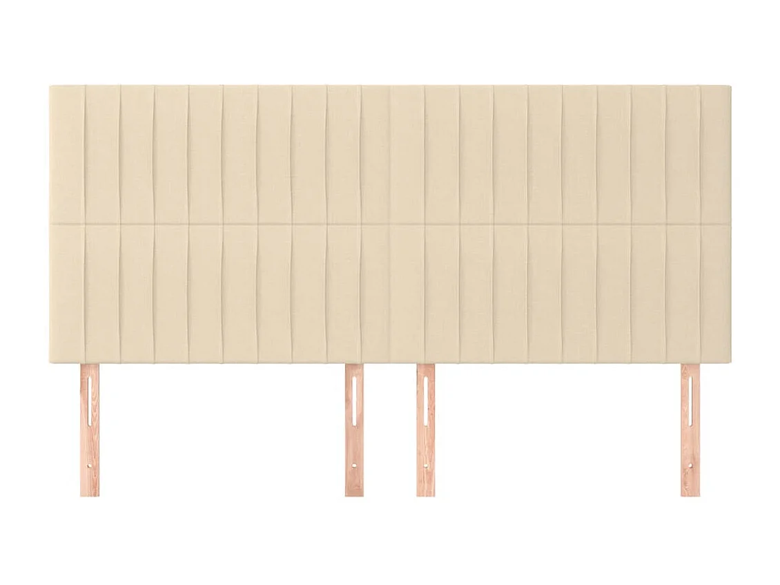 Têtes de lit 4 pcs Crème 90x5x78/88 cm Tissu