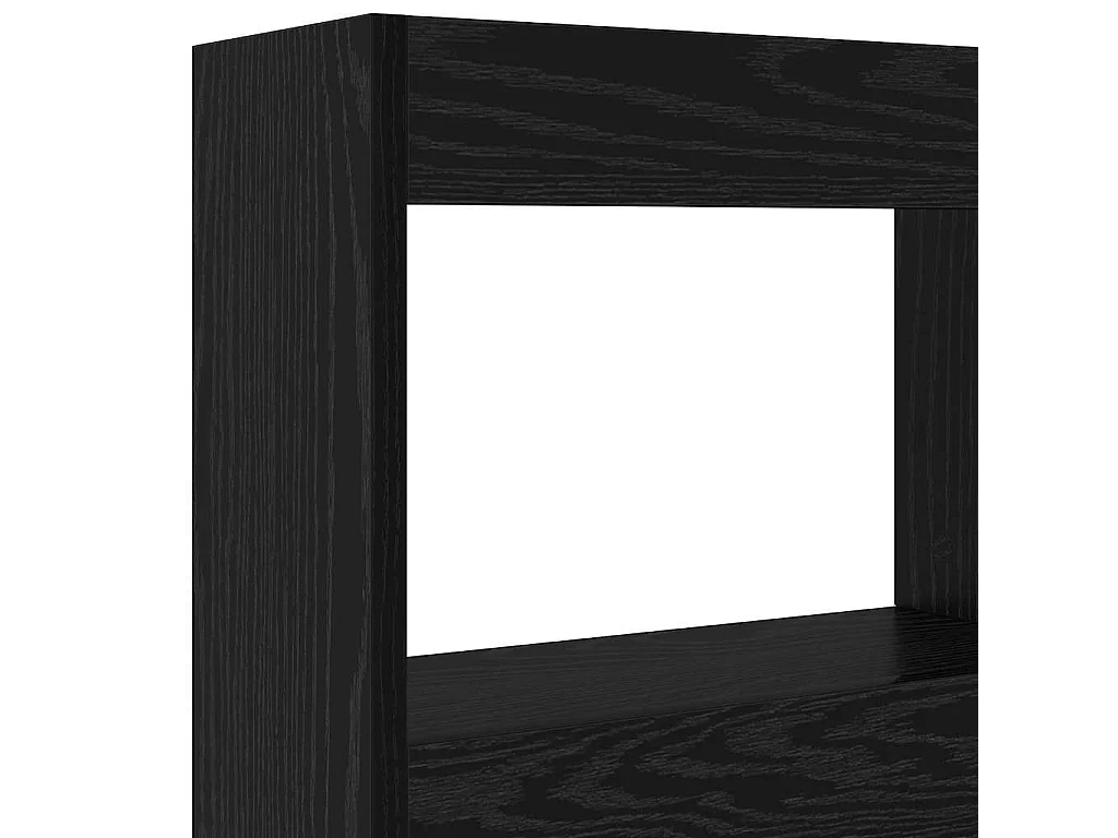 Cabecero Mueble con LED Roble Negro 122 x 17 x 102 cm