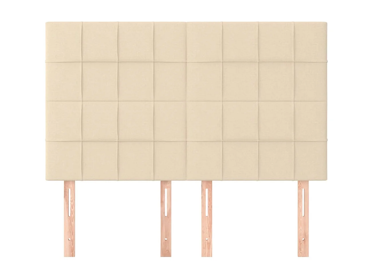 Têtes de lit 4 pcs Crème 72x5x78/88 cm Tissu